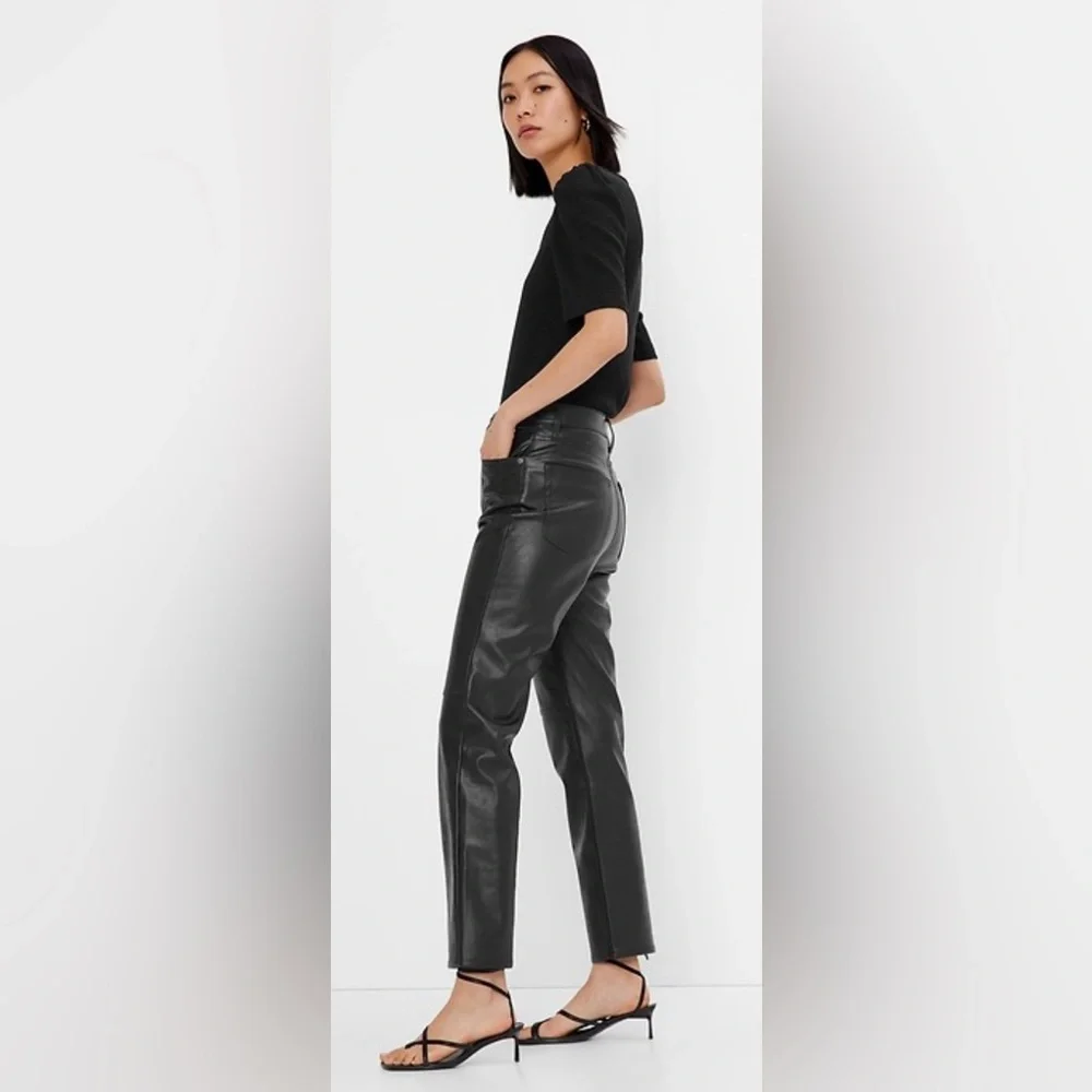 NWOT GAP Cheeky Straight Sky High Leather Pants